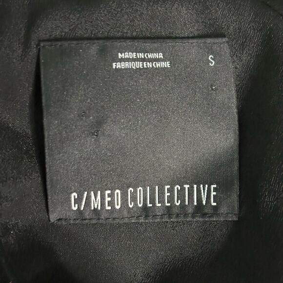 C/Meo Collective Can’t Resist Cutout Blouse Long Sleeve Black Women's Size Small - Picture 5 of 9